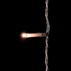 Светодиодный занавес 2*2 м., 400 экстра теплых белых LED ламп, облегченный, прозрачный провод ПВХ, LTC (PCL400NOT-10-2EWW)