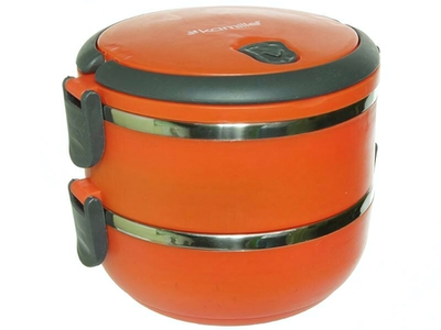 Ланч бокс 1400мл 2 отделения, цвет микс