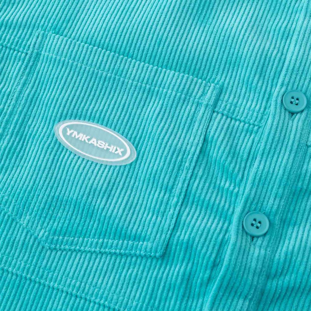 Рубашка Ymkashix Velvet Button бирюзовая