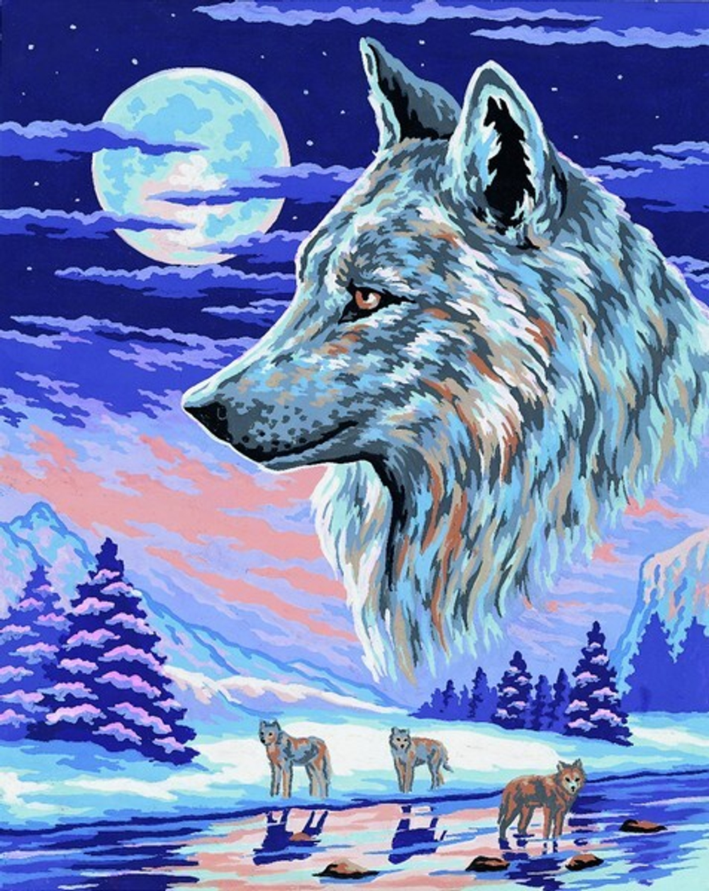 "Волки"-11408 канва с рисунком