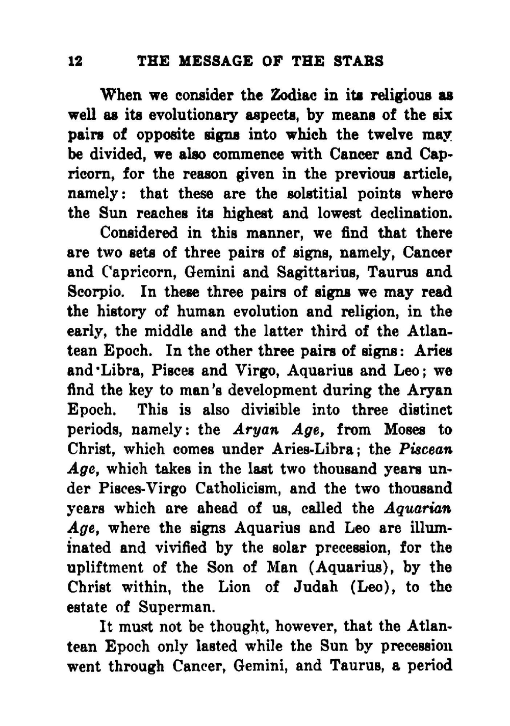 The Message of the Stars | Max Heindel