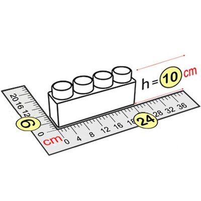 Элемент 24x6x10 см для GigaBloks 10"