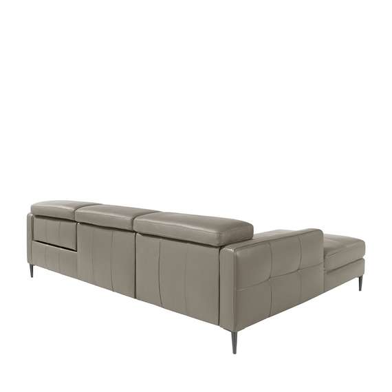 Угловой диван с реклайнером Angel Cerda 5237-L, серая кожа