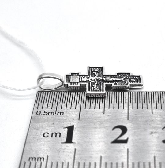 Православный крестик. Распятие Христово. Спаси и Сохрани.