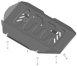 Защита радиатора 2 мм, Сталь. для Foton Tunland G7 2024-н.в., Motodor.77503