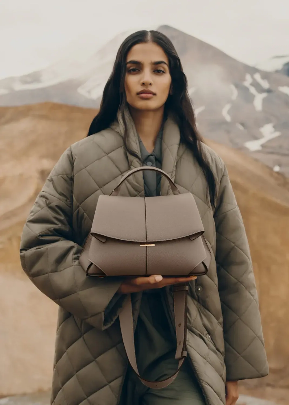 POLENE СУМКА MOKKI, ТЕМНО-СЕРЫЙ