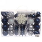 Набор украшений «Волшебный вальс» 6 см (83 предмета), серебро/сапфир/белый