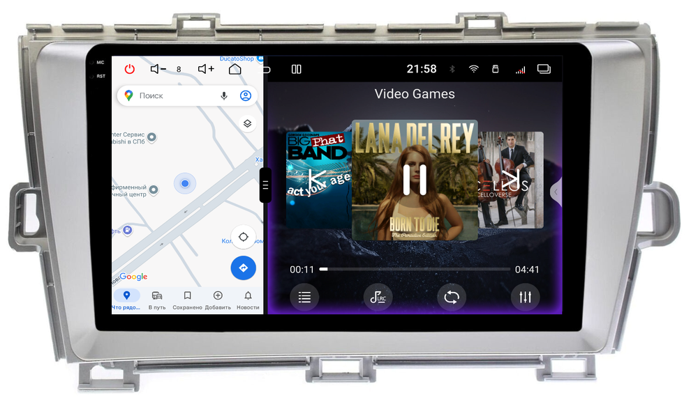 Магнитола для Toyota Prius 30 2009-2016 (левый руль) - Redpower 85189S PRO/PROmax ТОП звук, 2K QLED, Android 14, CarPlay, 4G SIM-слот