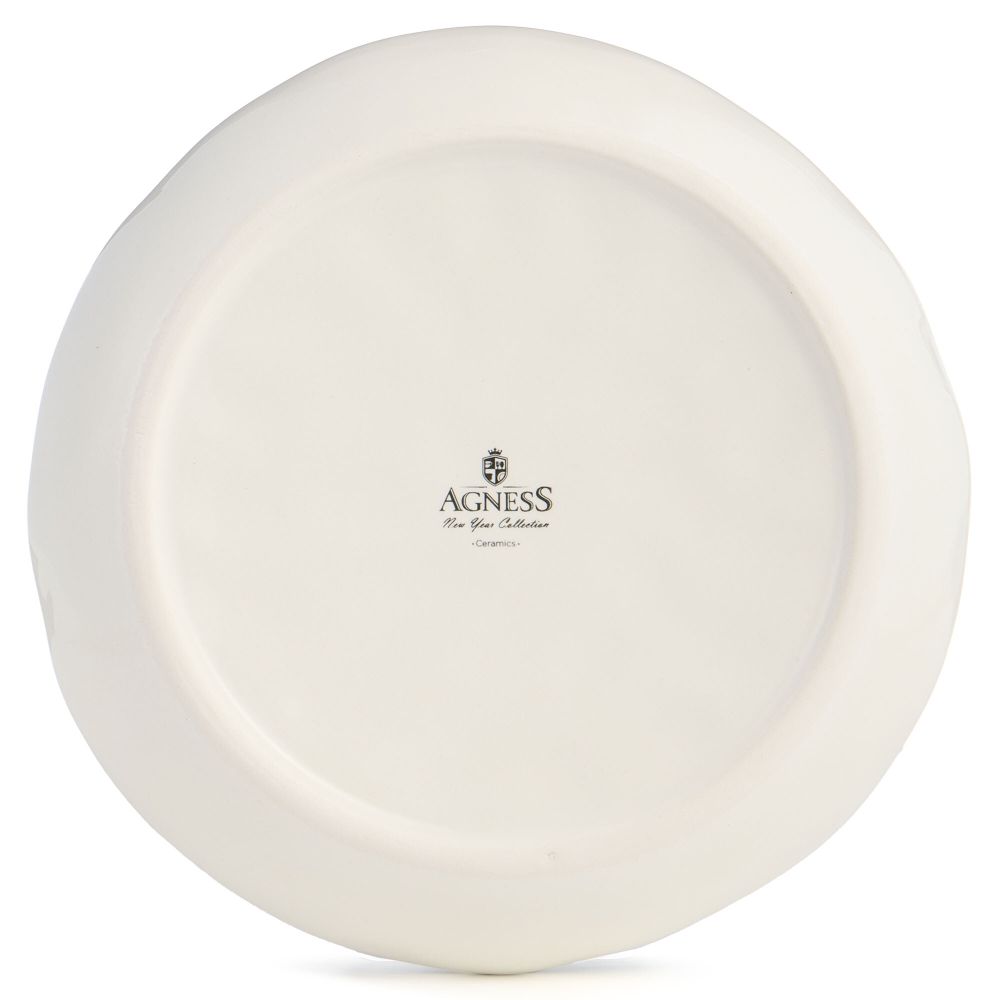 ТАРЕЛКА ЗАКУСОЧНАЯ AGNESS "С НОВЫМ ГОДОМ!" 17*3 СМ