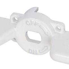 Ручка для шарового крана STOUT 1/2"-3/4" бабочка белая 32861