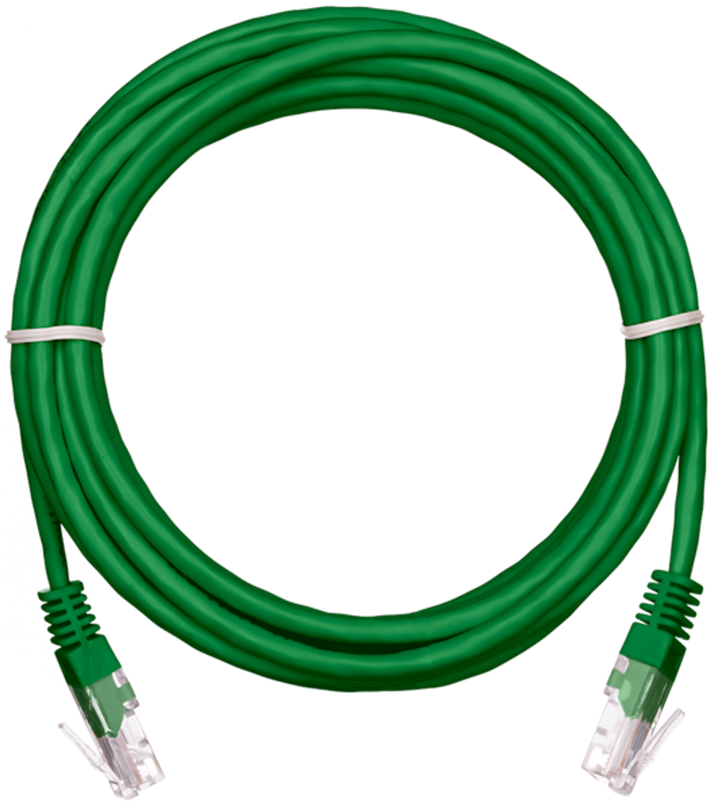 Кабель патч-корд U/UTP 5e кат. 10м Netlan EC-PC4UD55B-BC-PVC-100-GN-5