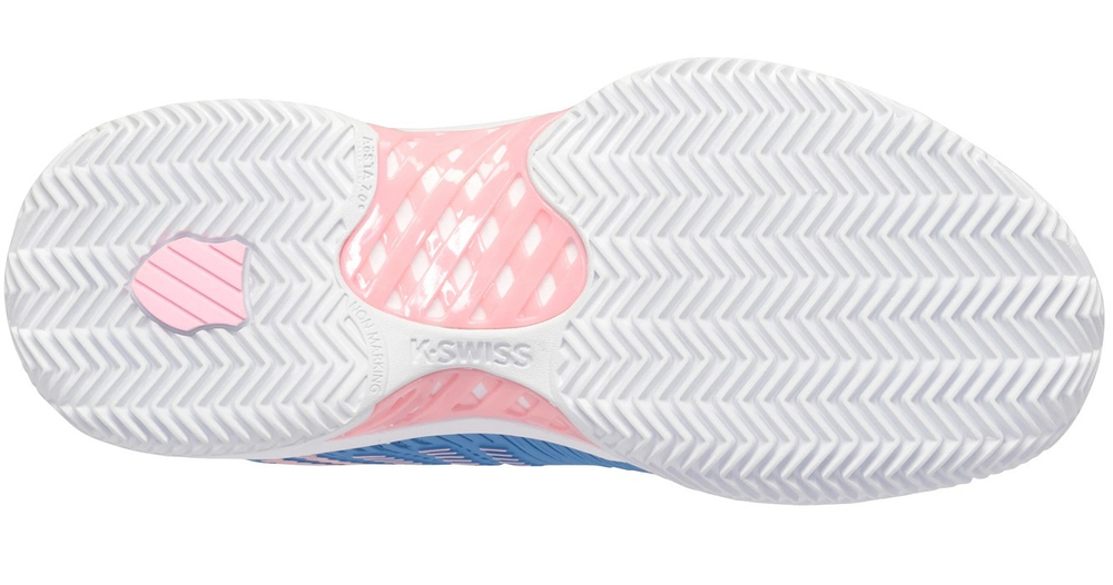 Женские теннисные кроссовки K-Swiss Hypercourt Express 2 HB Women - silver lake blue/white/orchid pink - Blue Бирюзовый