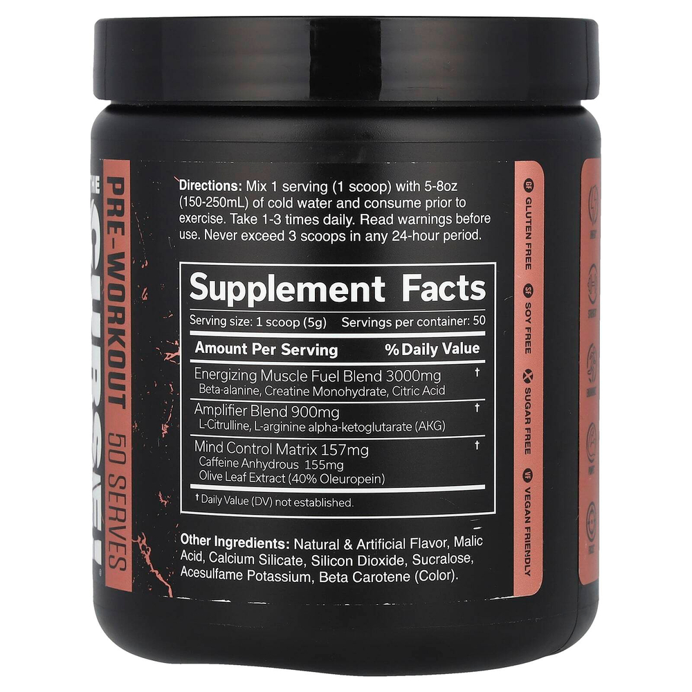 JNX Sports, The Curse, предтренировочная добавка, персиковые кольца, 250 г