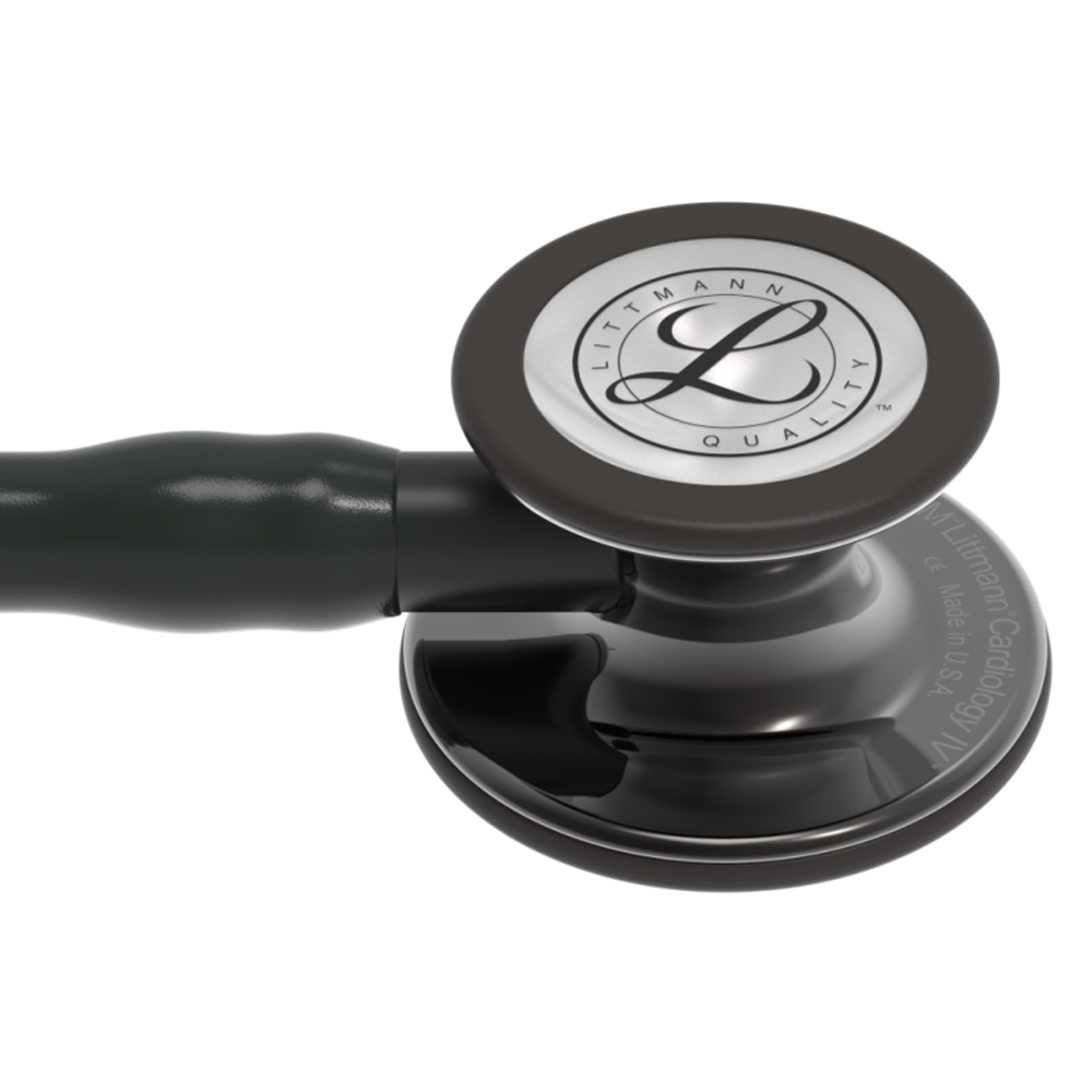 Стетоскоп Littmann Cardiology IV, черный, дымчатая акустическая головка, черный ствол (6232)