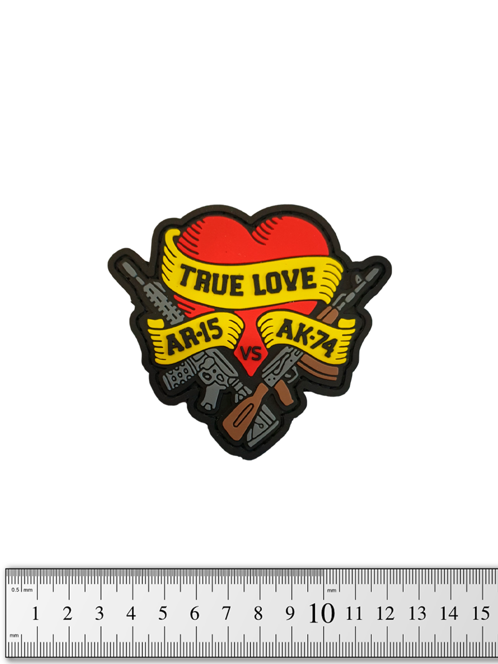 Шеврон True Love AR15 vs AK74 PVC