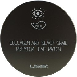 Lsanic Collagen Аnd Black Snail Premium Eye Patch Гидрогелевые патчи для области вокруг глаз с коллагеном и муцином черной улитки 60 шт