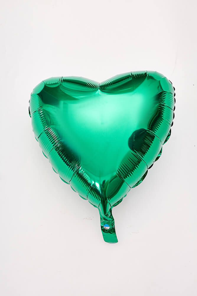 Шар F 18"/48 см Сердце, Зеленый, 1 шт. (БГ-15)