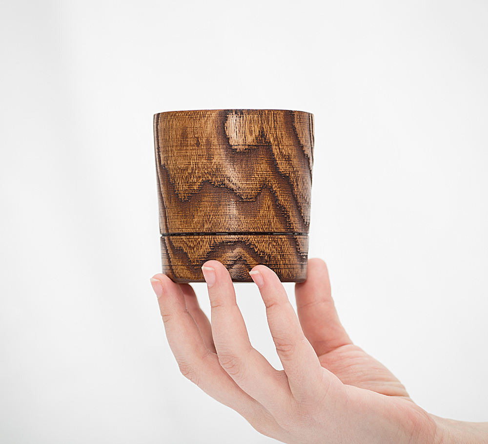 Бокал для виски из натурального дерева вяз