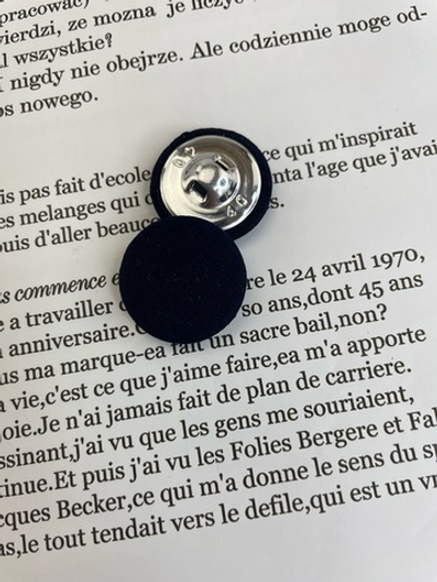 ТЕМНО-СИНИЙ - Пуговица тканевая 25мм (1210 Евгения)