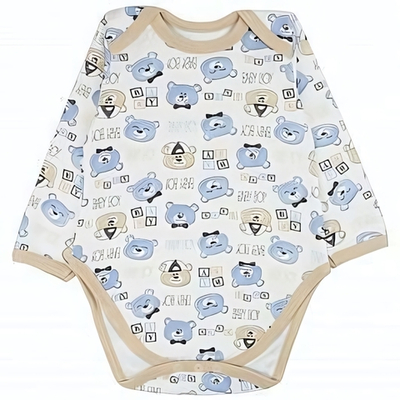 Боди длинный рукав футер 055Ф в ассорт. р.74/48 (Юлла)