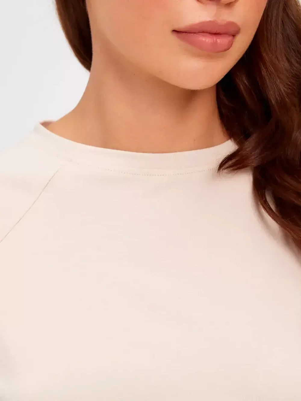 Туника оверсайз ассиметричная бежевый