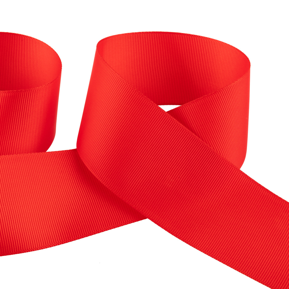 Репсовая лента GR-50 50 мм 2 " , №009 красный мак