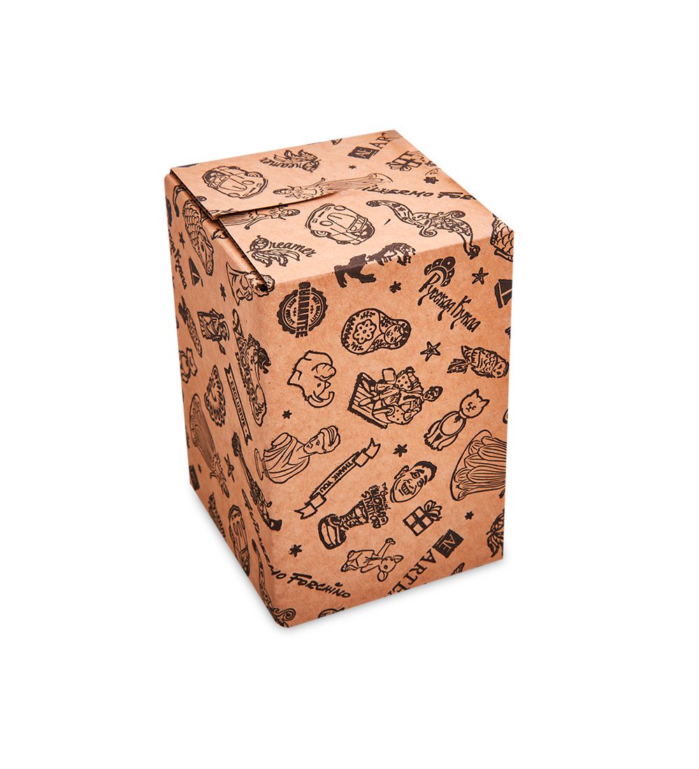 GAEM Art ГКП-21 Коробка 4-х клапанная гофрокартон 90х90х122