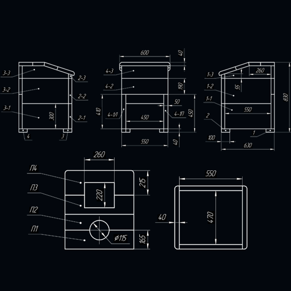 Чугунная печь для бани Комплект GFS ЗК 18 (М) Президент 830/40 Змеевик