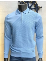 Лонгслив мужской, Поло с длинным рукавом