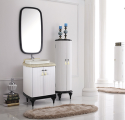 Тумба RIVOLI 80 арт.TS-RI908-C-W/BD Белый/Цоколь с ножками черный