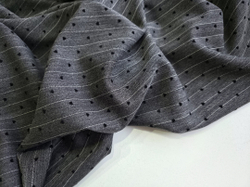 АНТРАЦИТ - Костюмная ткань "елочка" с сердечками (1392 Евгения)