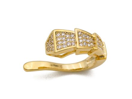 Кафф "Змейка" 6мм со стразами