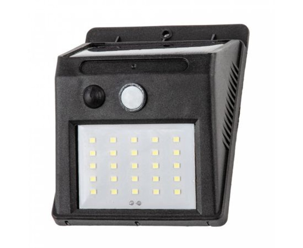 Уличный светильник садовый Uniel / Юниел USL-F-162/PT120 SENSOR на солнечной батарее с датчиком движения, пластик и нержавеющая сталь, белый свет 50000 часов черный / уличное освещение