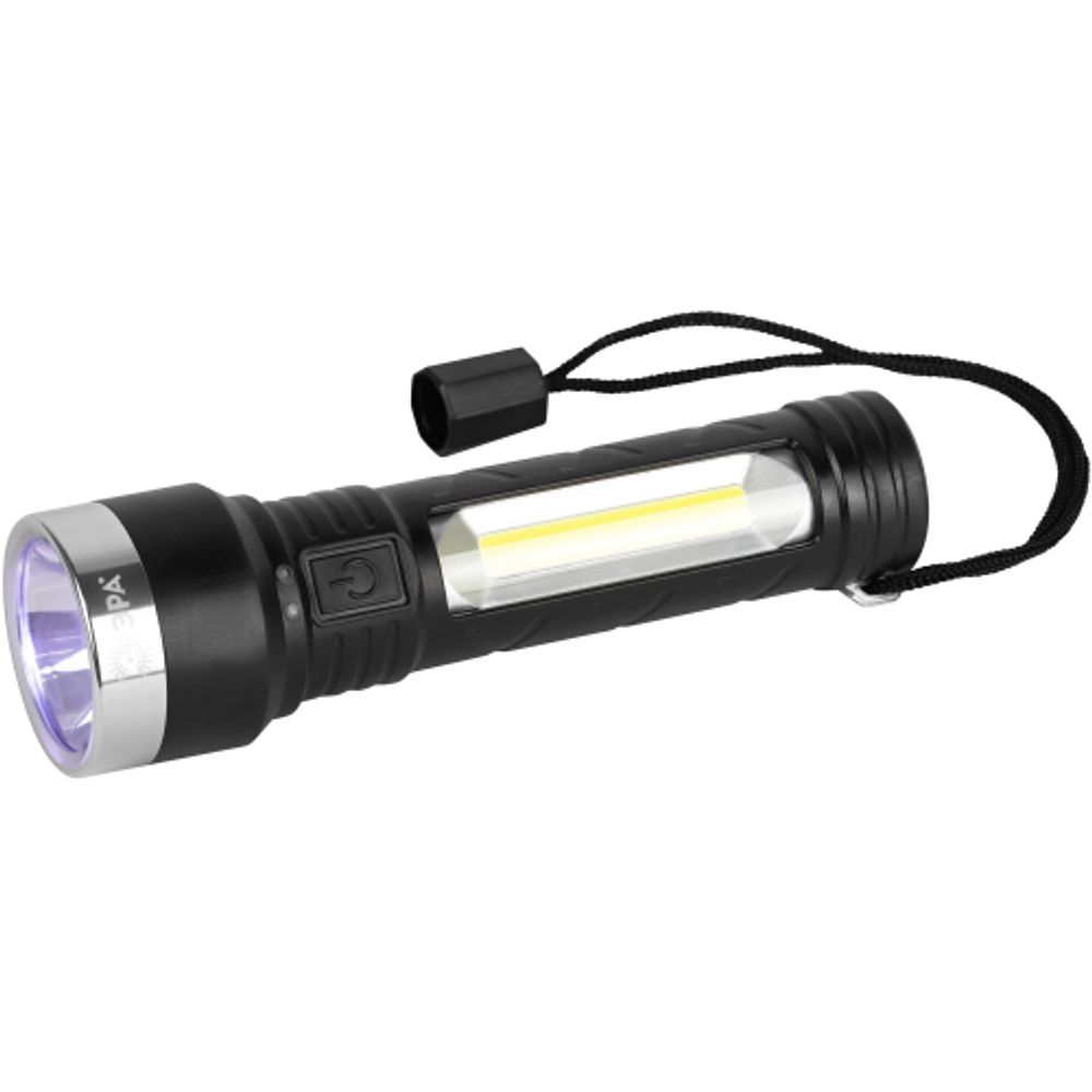 Светодиодный фонарь ЭРА UA-501 универсальный, аккумуляторный, COB+LED, 5 Вт, резина