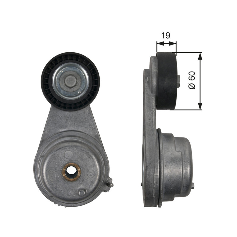 GATES - T39190-GAT - Belt Tensioner, V-ribbed belt
