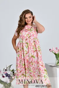 Платье 17-301-розовый Minova