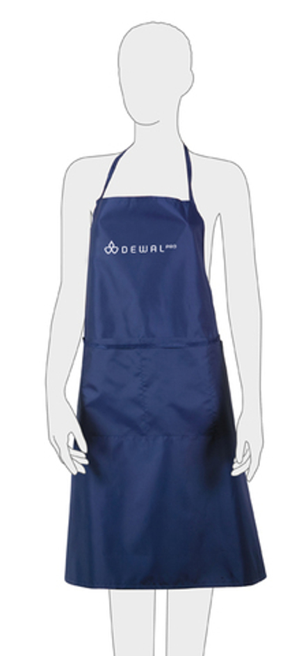BP09000_1 Фартук мастера DEWAL для стрижки и окрашивания, нейлон, синий 84х116см Galser