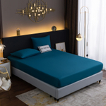 КПБ Однотонный Сатин на резинке CSR039, Евро, 4 наволочки, простынь 180*200*35