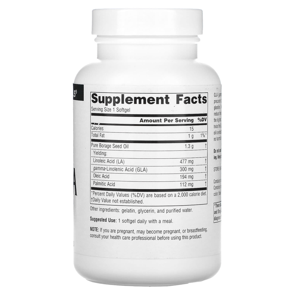 Source Naturals, Мега-GLA 300, 60 мягких капсул