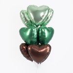 Шар (19''/48 см) Сердце, Шалфей, Бохо, 1 шт.