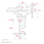 KRAFTOOL Mini, 65 мм, прецизионные тиски на струбцине (32713-75)