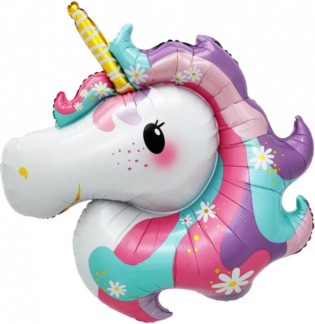 Шар (32''/81 см) Фигура, Цветочный единорог, 1 шт. (БГ-43)