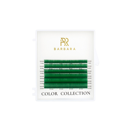 Зеленые ресницы Barbara MINI MIX - 6 линий