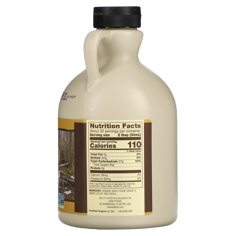 NOW Foods, Real Food, органический кленовый сироп, класс A, янтарного цвета, 946 мл (32 жидк.унции)