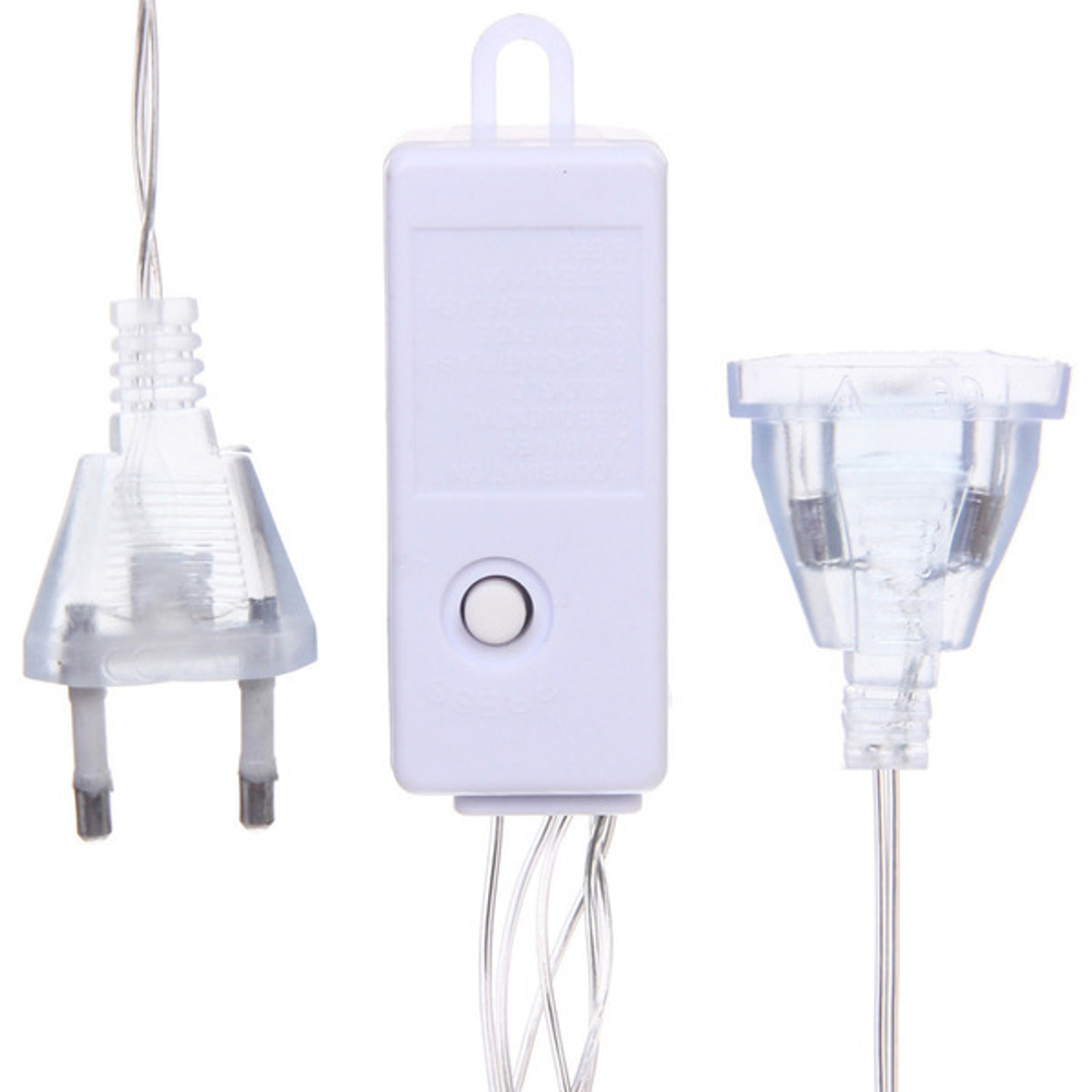 Гирлянда для дома ЗАНАВЕС 3м*3м 900 ламп LED «Мишура», IP-20, 8 режимов. Белый (возможность соединения)