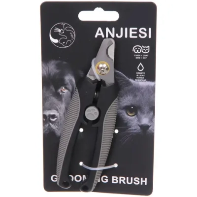 Когтерез для животных «ПРЕМИУМ - МОЙ БРО», прорезиненная ручка, цвет серый/черный, 4.5*13.5см