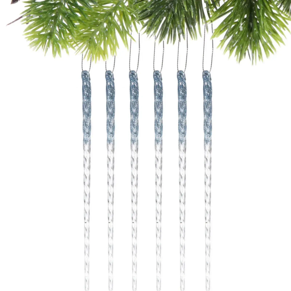 Подвеска «Снежный хрусталь» 18 см (набор 6 шт), Голубой