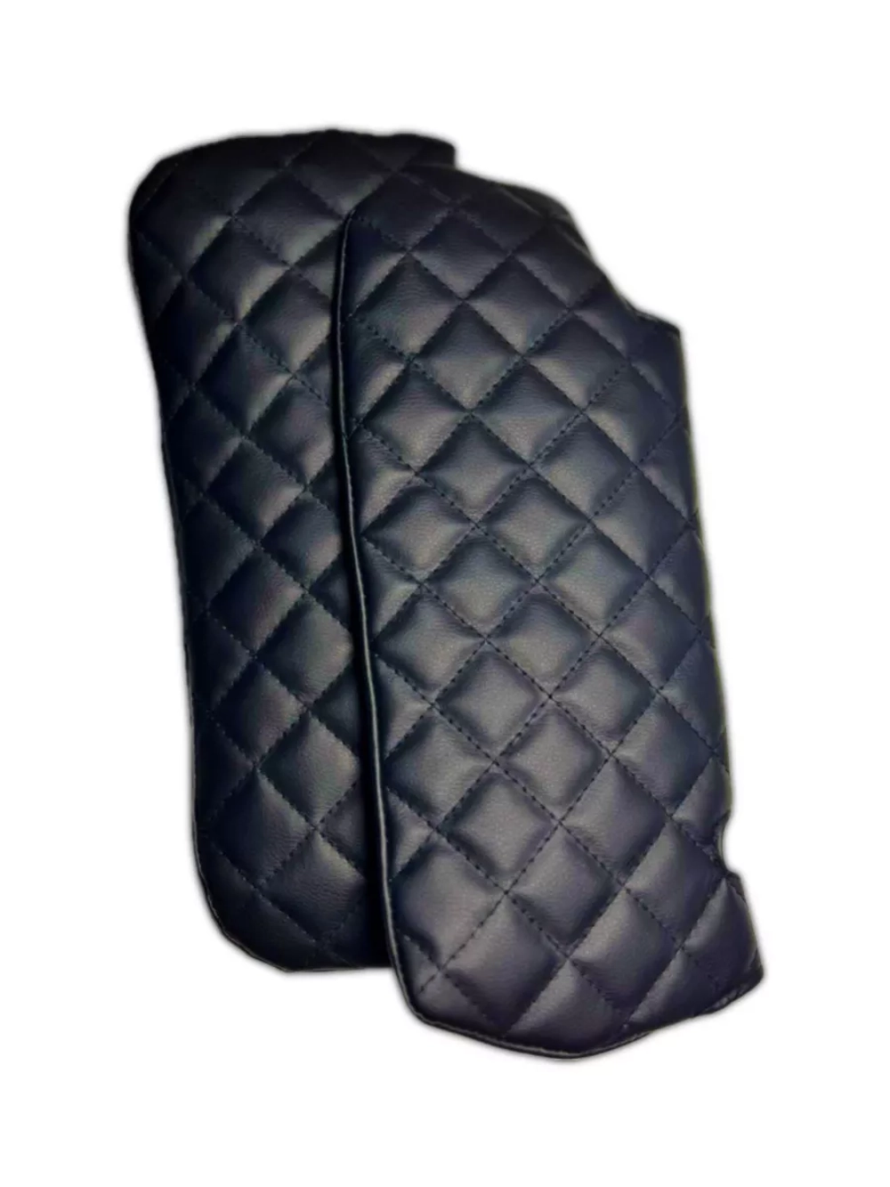 Чехлы на козырьки Лада Приора(чёрная нить ромб)