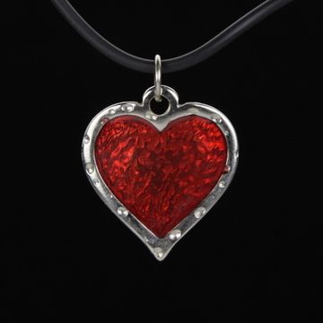 Кулон Сердце красное