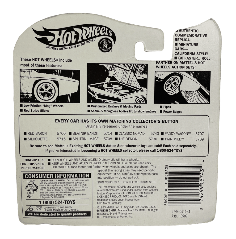 Hot Wheels Vintage Series: Classic Nomad (Black) (1993)